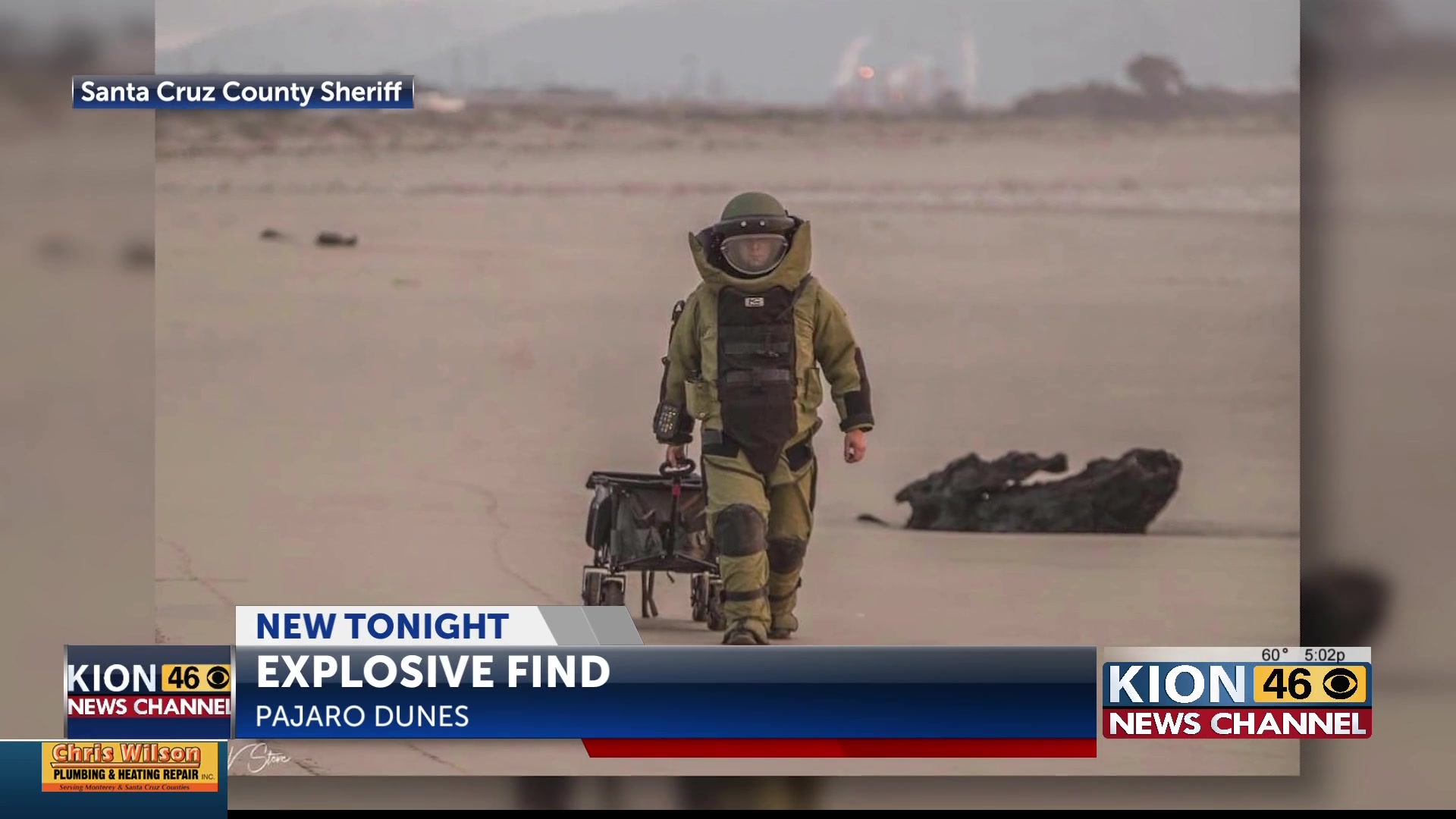 Bomb found on Pajaro Dunes in Santa Cruz County KION546